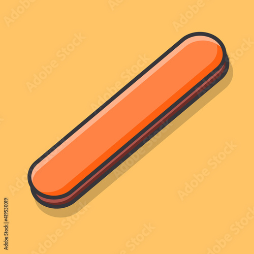 tongue depressor isolated cartoon vector illustration in flat style