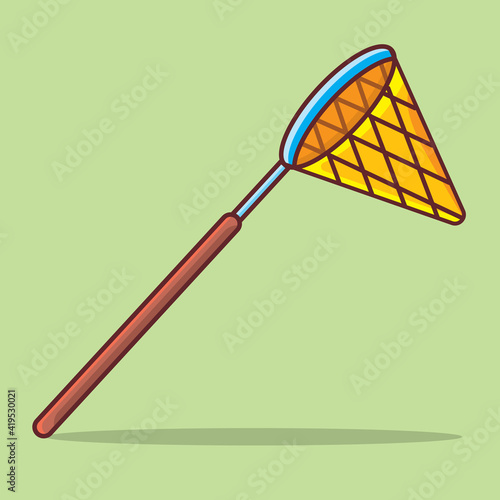 butterfly net isolated cartoon vector illustration in flat style