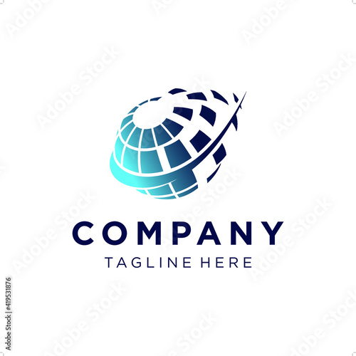 Globe logo template