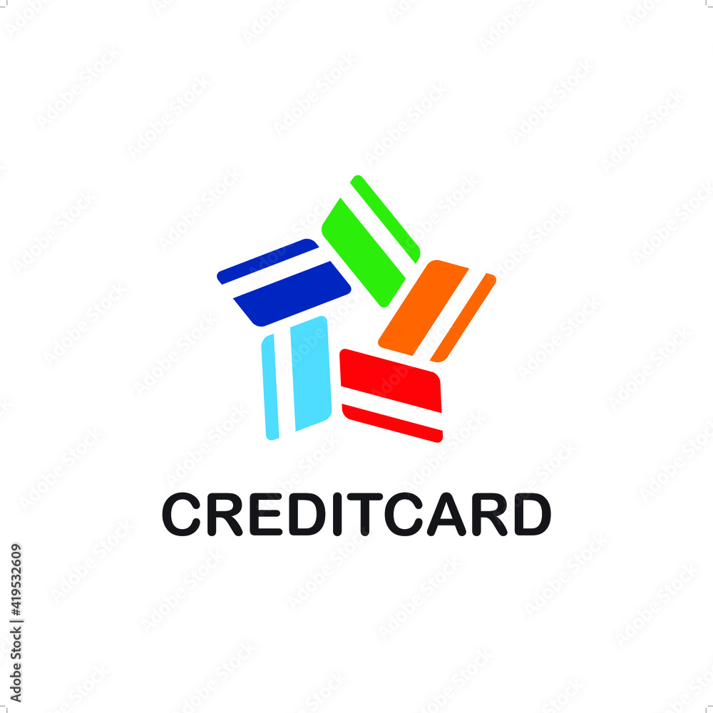 Credit cards form a star shape Credit cards form a star shape