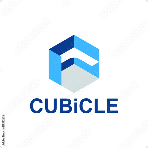 Office cubicle logo template