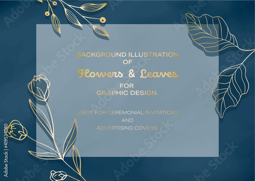 Flower and leaves background design