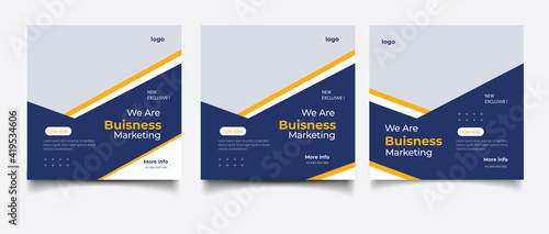 Creative business marketing banner for social media post template
