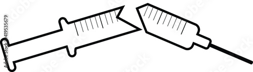 Simpel vector of broken injection