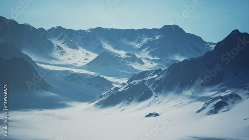 Wallpaper Mural Snow covered beautiful mountain peaks Torontodigital.ca