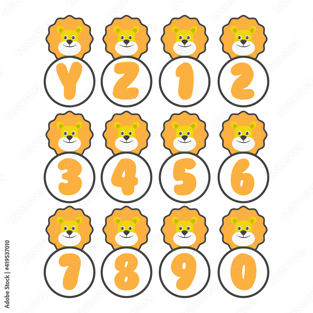 Lion alphabet collection, vector art and illustration. Lion alphabet collection, vector art and illustration.