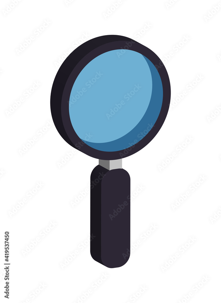 Isometric search lupe Isometric search lupe
