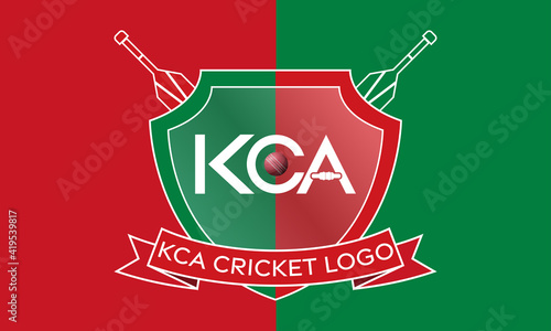 KCA cricket logo. Creative cricket icon logo vector. 