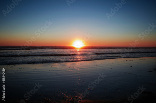 sunset over the sea