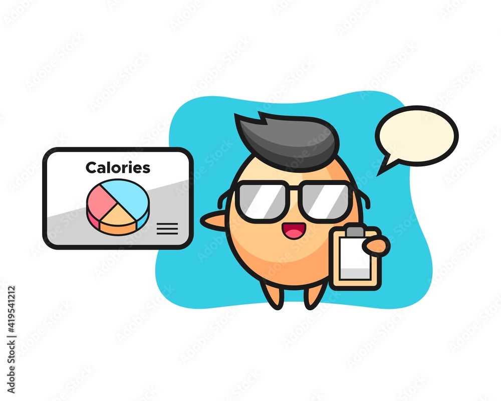 Illustration of egg mascot as a dietitian