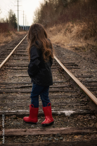 child on railway