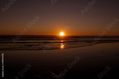 sunset on the beach