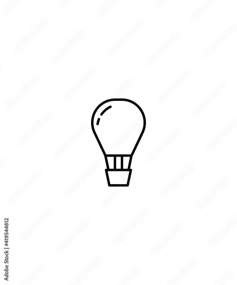 hot air balloon icon,vector best line icon. hot air balloon icon,vector best line icon.