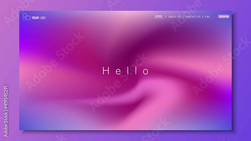 Minimalist landing page background. Website UI design background. Eps 10 vector