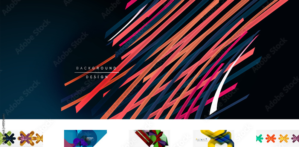 Set of vector geometric abstract backgrounds Set of vector geometric abstract backgrounds