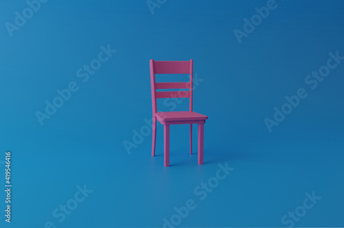 3D Render Pink Chair