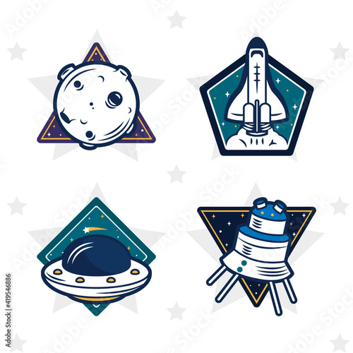 space badges illustration