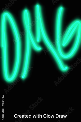 glowing sign