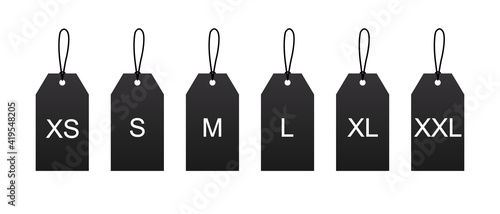 XS S M L XL XXL. clothing size