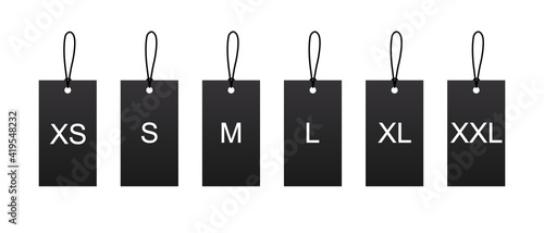 XS S M L XL XXL. clothing size
