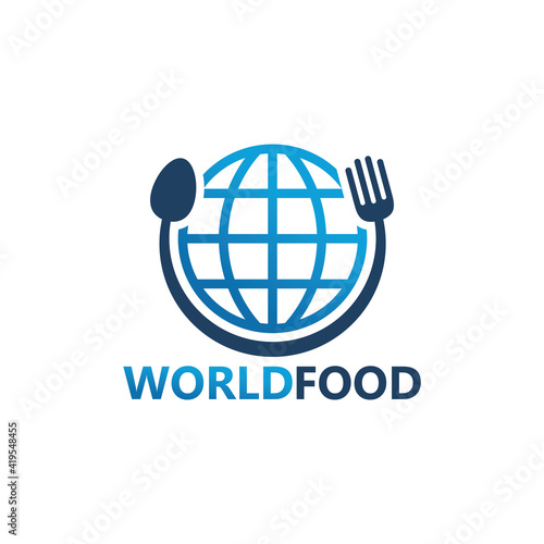 World food logo template design