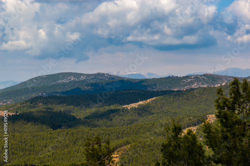 Fototapeta Naklejka Na Ścianę i Meble -  Picturesque hills in a summer day.