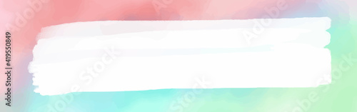 Colorful watercolor background banner. vector illustration, graphic, landscape, web header, footer, copy space, abstract, copy space