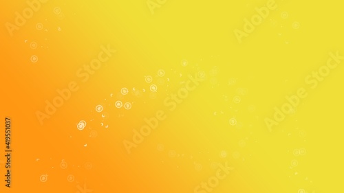 Yellow and orange gradient abstract background with white spots