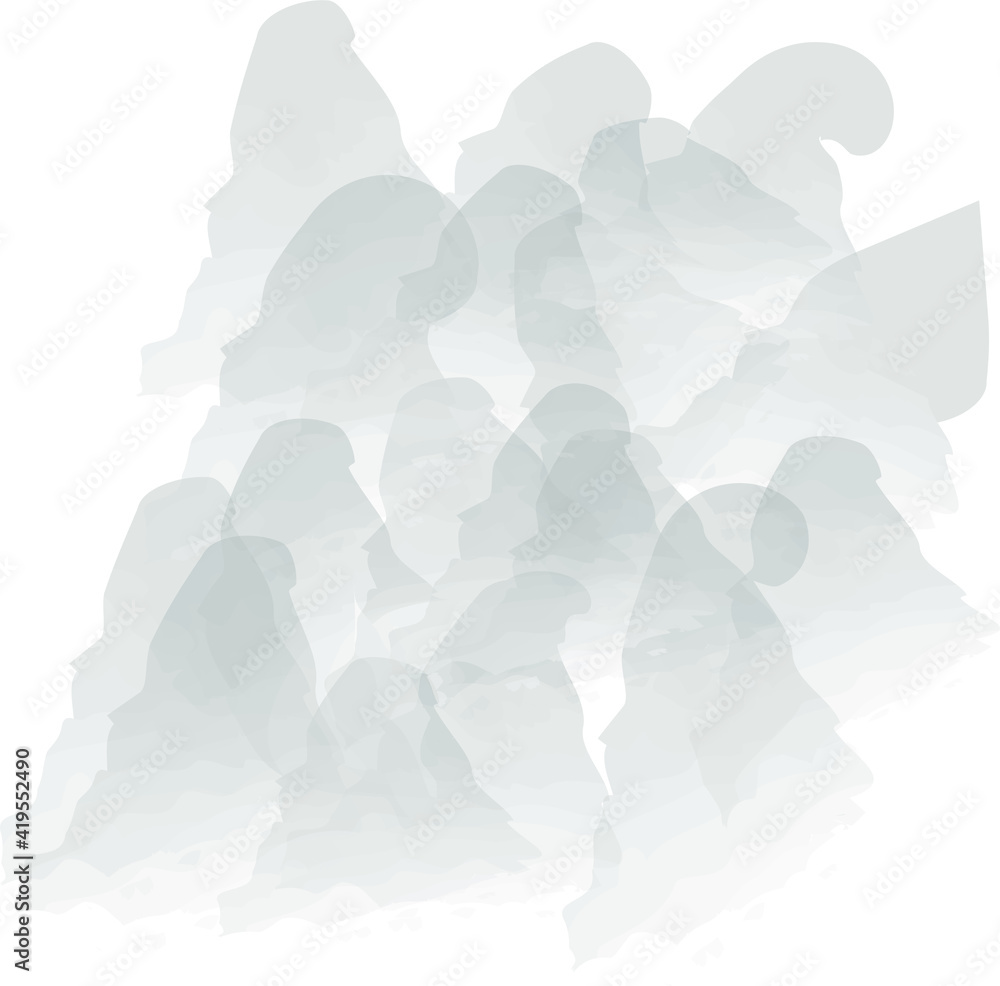 Vector drawing in gray and white, template for the cover. Abstract background, gradient dye tie pattern.