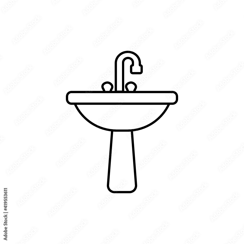 outline sink outline sink