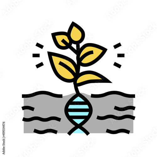 plant genetic color icon vector. plant genetic sign. isolated symbol illustration