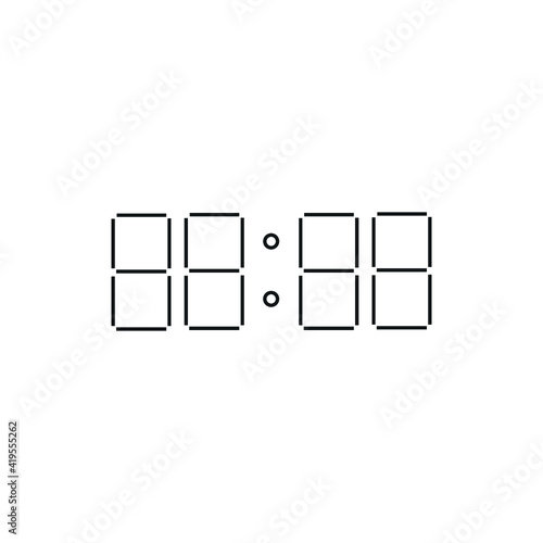 Digital clock icon.