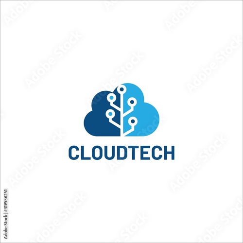 cloud tech logo. cloud technology logo. datacloud logo. cloud data.technology data. data cloud