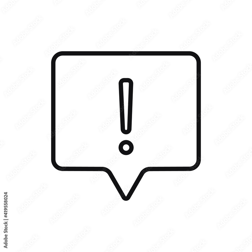 Exclamation mark icon Exclamation mark icon