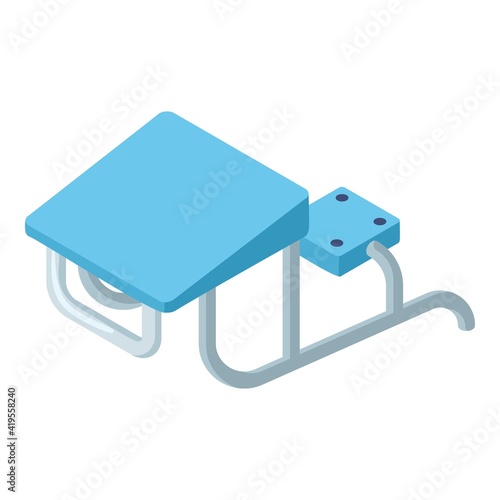 Platform diving board icon. Isometric of platform diving board vector icon for web design isolated on white background