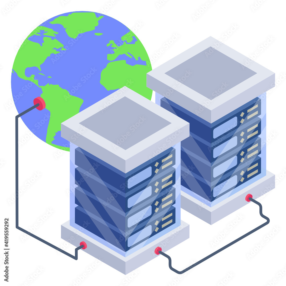 Icon of big data in isometric design
Icon of big data in isometric design