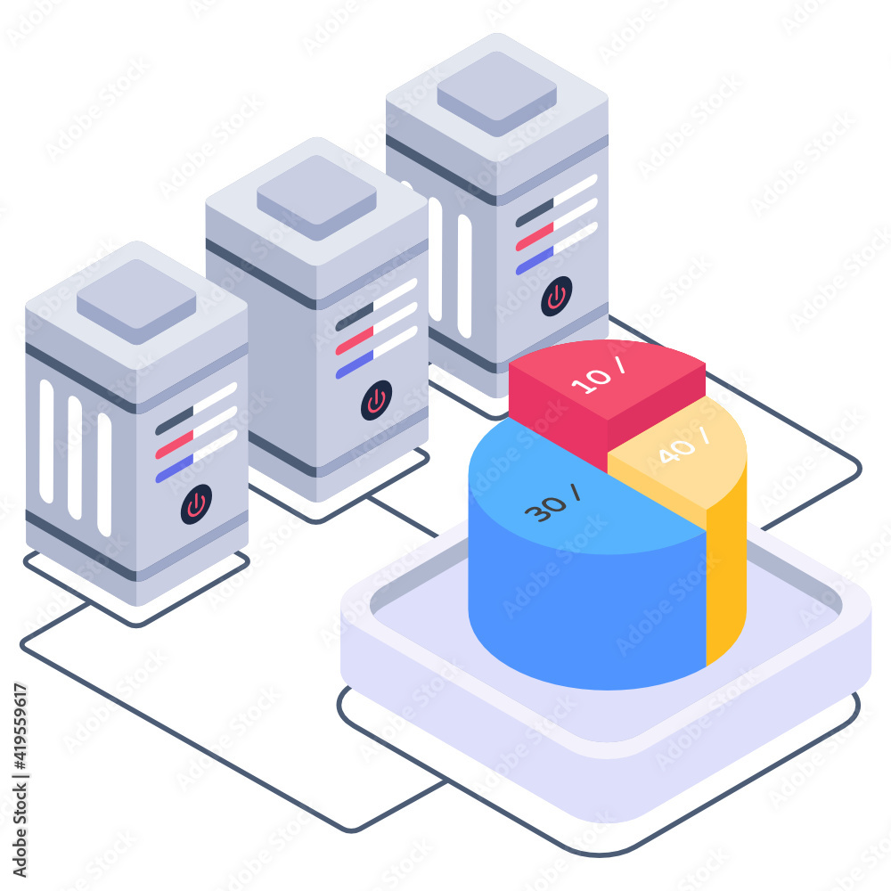 Icon of cloud network server in isometric design
Icon of cloud network server in isometric design