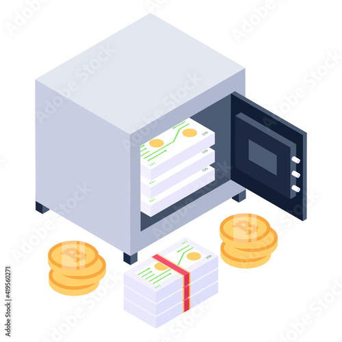 
A data distribution isometric icon vector 

