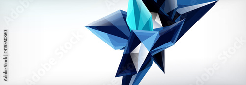 Vector 3d triangles and pyramids abstract background for business or technology presentations, internet posters or web brochure covers