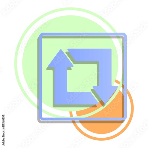 Repost smartphone icon. Cartoon of repost smartphone vector icon for web design isolated on white background