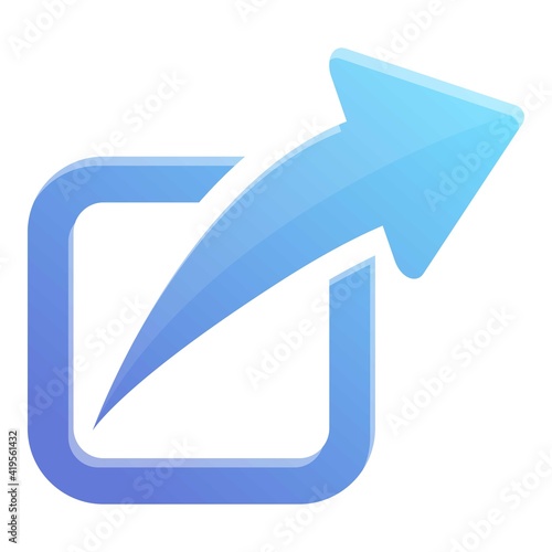 Repost choice icon. Cartoon of repost choice vector icon for web design isolated on white background