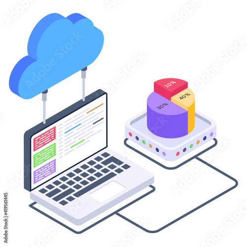  A system data storage isometric icon vector    © SmashingStocks