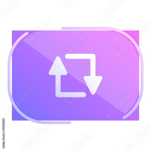 Repost media icon. Cartoon of repost media vector icon for web design isolated on white background