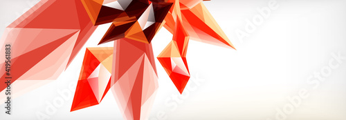 Vector 3d triangles and pyramids abstract background for business or technology presentations, internet posters or web brochure covers