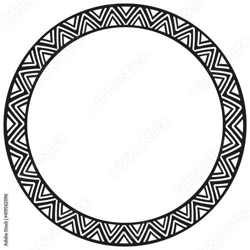 Round African border frame.