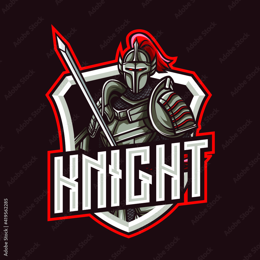 Knight Logo mascot for eSport and sport Knight Logo mascot for eSport and sport