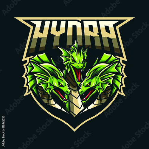 Hydra mascot logo for team eSport and sport