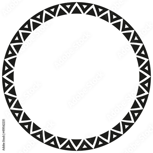 Round African border frame.