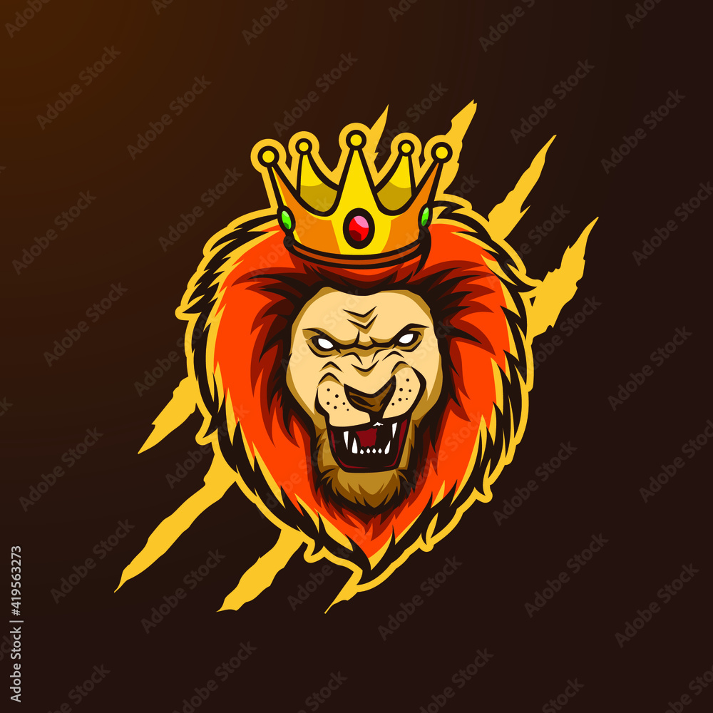 Lion Head mascot logo for eSport Lion Head mascot logo for eSport