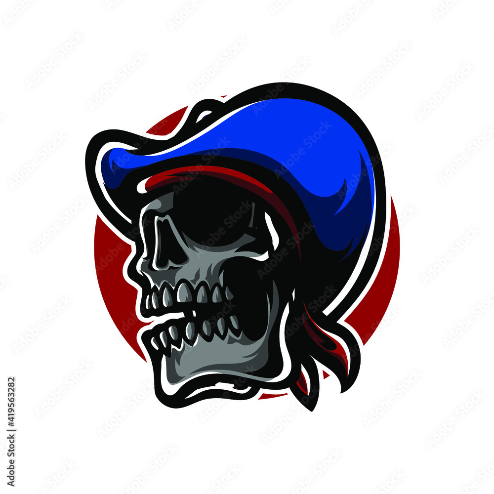 Pirates Skull E Sport Mascot Logo Pirates Skull E Sport Mascot Logo